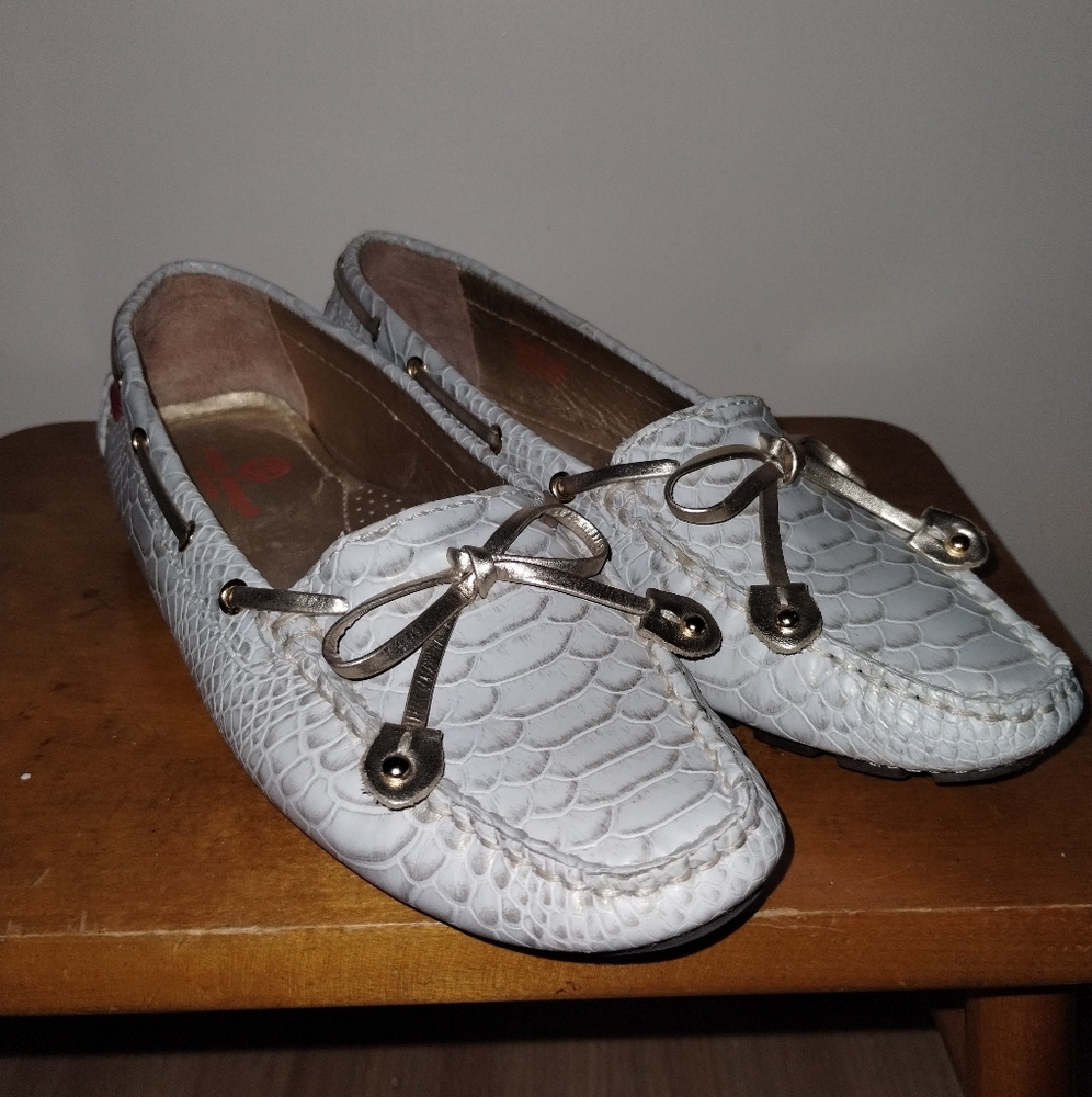 Marc Joseph Sand Snake Loafers Size 8